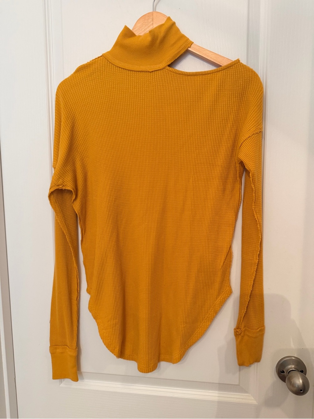 Free People Ribbed Turtleneck Long Sleeve Top